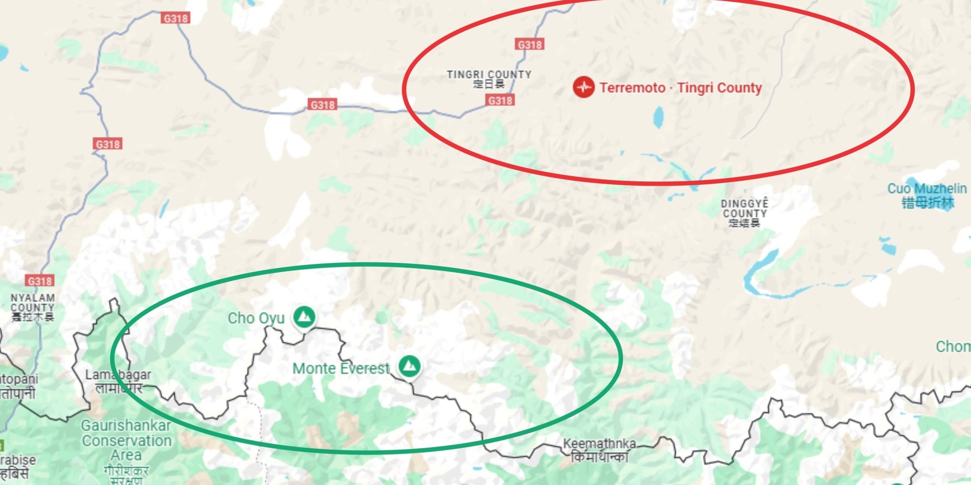 Forte terremoto no Tibete mata quase 100 pessoas e atinge Nepal