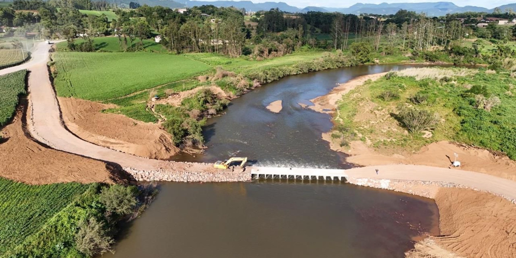 EGR avança frente de obras da nova travessia sobre o Rio Forqueta